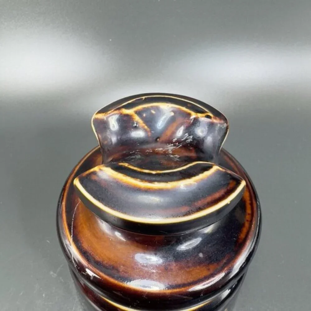 Vintage Locke 1977 Porcelain Brown Ceramic Insulator Large Heavy Stoneware‎ Vtg
